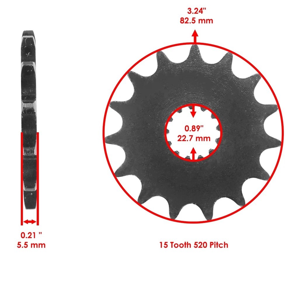 O-Ring Drive Chain & Sprockets Kit for Kawasaki KLE650 Versys 650