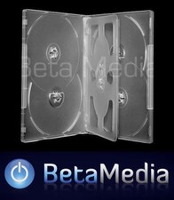 100 x Clear 14mm ** HOLDS 6 Discs ** Quality CD / DVD Cover Cases