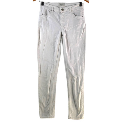 FIVEUNITS Jeans Womens 28 White Penelope Crop Mid Rise Skinny Stretch 133018