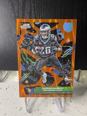 2025 Topps Cosmic Saquon Barkley Orange Interstellar /25 Eagles