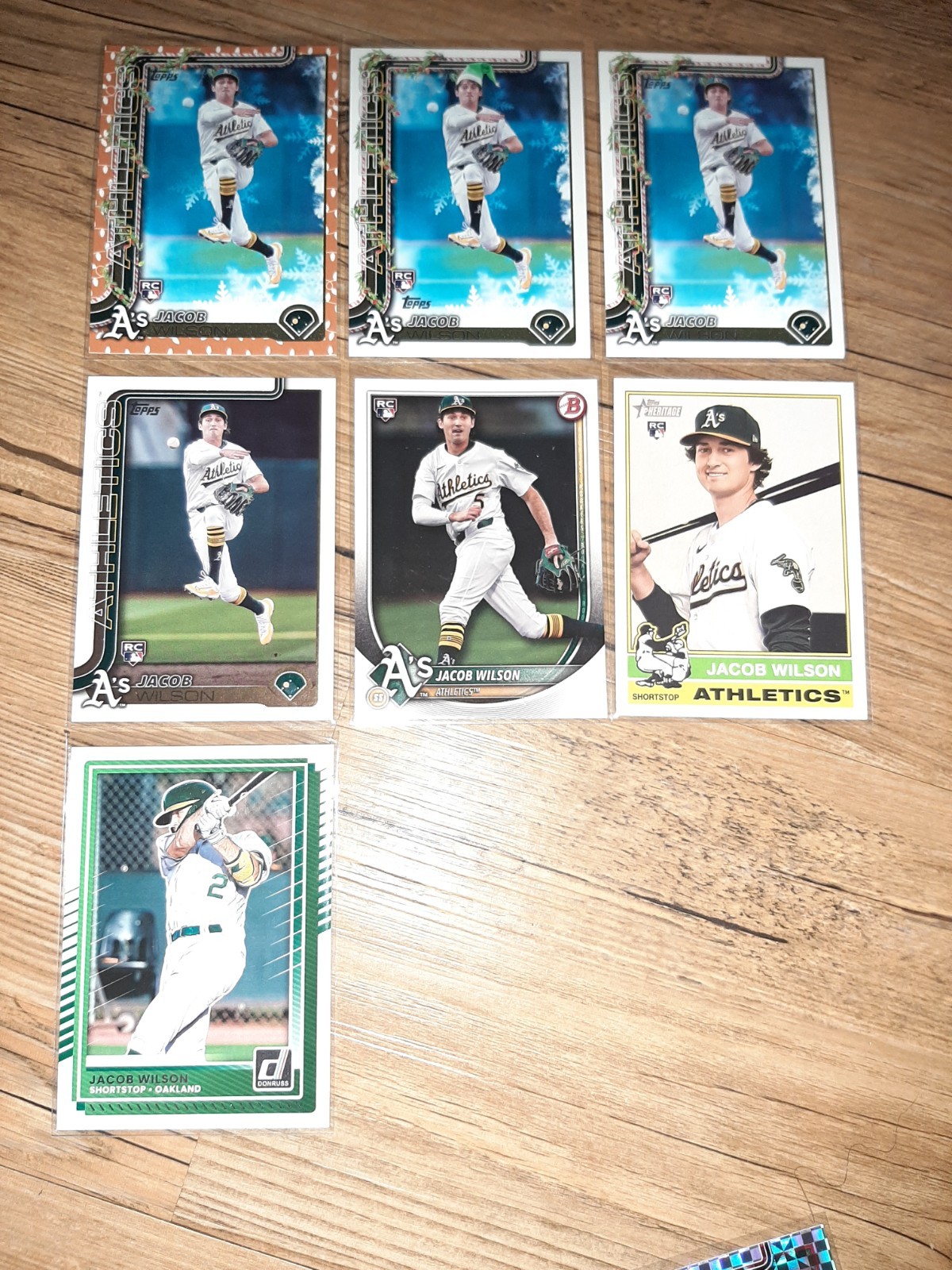 Jacob Wilson 7 Card Lot - Holiday Lights Parallel & Image Variation + 5 Base RC