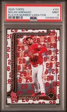 2025 TOPPS Nolan Arenado PLAYER NUMBER Variation JERSEY MATCH #1of /28 BOOKEND