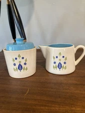 Marcrest Swiss Alpine Chalet Sugar and Creamer Set Vintage 1960's MCM