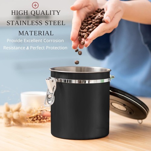 Bote para café negro de 16 oz,recipiente hermético de acero inoxidable para café - Picture 6 of 8