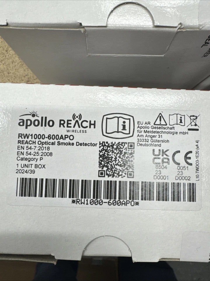 Apollo Reach RA1000-600APO Optical Smoke Detector Brand New In Box Never Used - Image 3 of 3