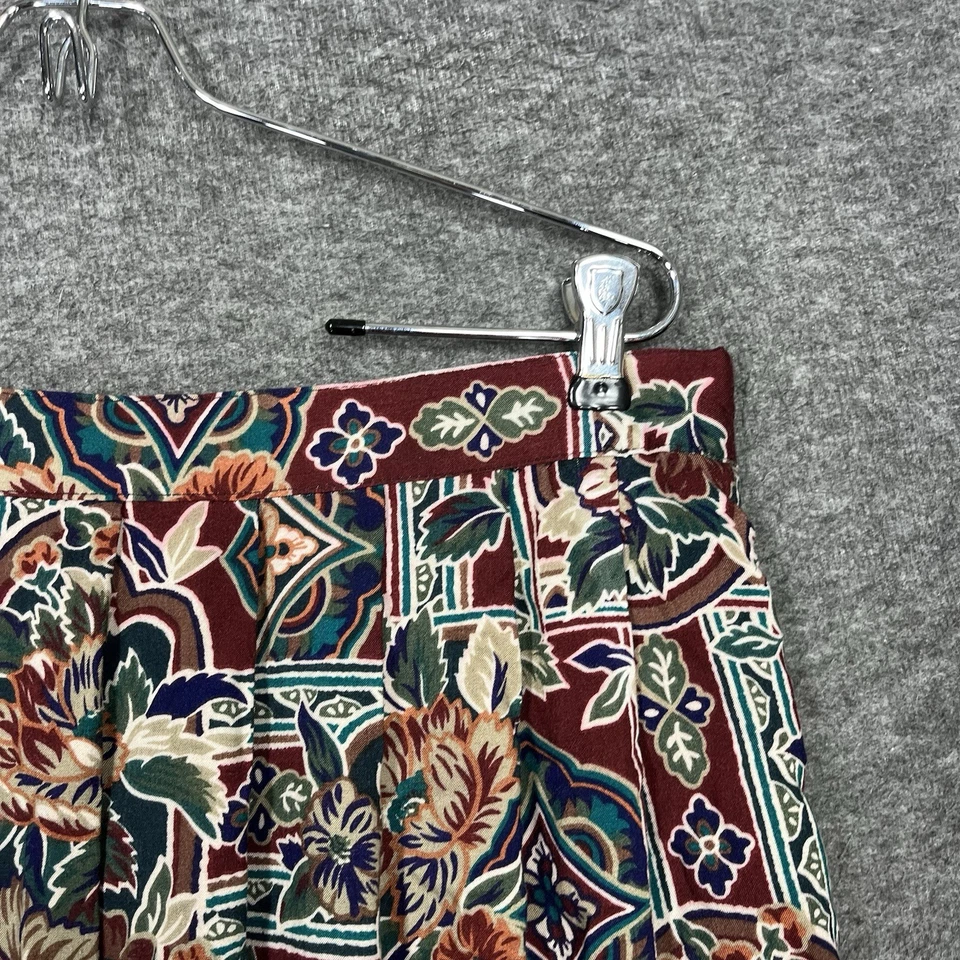 Vintage Briggs New York Maxi Skirt Plus Size 18W 90s Floral Boho Rayon Stretch - Image 3 of 4