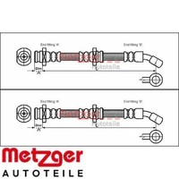 2X Bremsschlauch Metzger 4110081 2 BremsschläUche Rechts Links Vorne