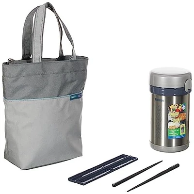 Zojirushi SL-NC09-ST pot à lunch en acier inoxydable sac boîte à bento 1,5 ta... - Photo 1/4