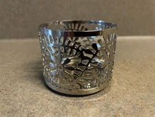 Bath and Body Works 2” Sliver Tone Mini Candle Holder, Candle not Included