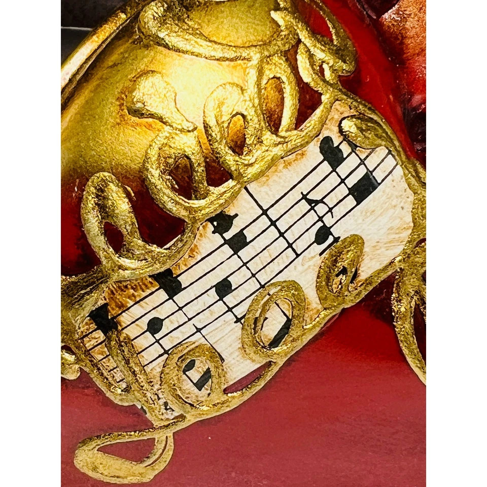 Máscara de mascarada italiana Laguna L'Atelier della Machera con diseño de nota musical  Foto 4 de 4