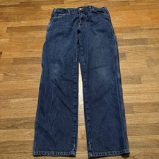 Vintage Y2K Dark Wash Grunge Skater Dickies Denim Carpenter Jeans Mens 34x32