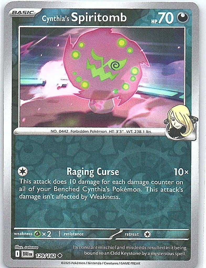 Cynthia's Spiritomb Uncommon SV10: Destined Rivals 129/182 NM