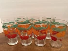 Vtg Anchor Hocking Orange and Tomato Juice Glass Tumblers Lot Of 7 Kitchen Decor