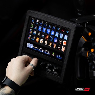 Stream Deck + XL Enclosure with Metal Swivel Mount for Sim Racing Rig