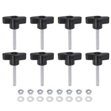 8pcs Tee Wing Knobs M5 x 35mm Thread 36mm Z Head Thumb Screws with Nuts Washers