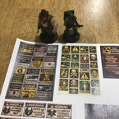 Terrain Signs Hazard Lot  Set, War Gaming, Wargames, Army, Tabletop