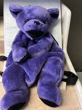 Rare Unused Liquid Blue Grateful Dead Plush Purple Bear Backpack -No collar