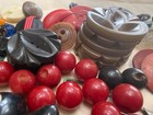 165 Vintage Buttons Lot Bakelite Glass Shell Metal Sets Hand Picked — photo 8