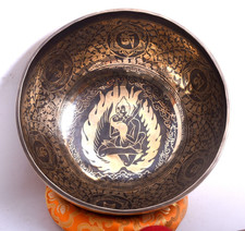 11 Inch Buddha Samantabhadra-Buddha of Dharmakaya Carved Bowl - Deep Sound Bowls