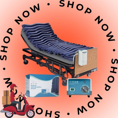 #ad Alternating Air Pressure Mattress Pad with Quiet Pump Waterproof 75x36 Blue $79.99