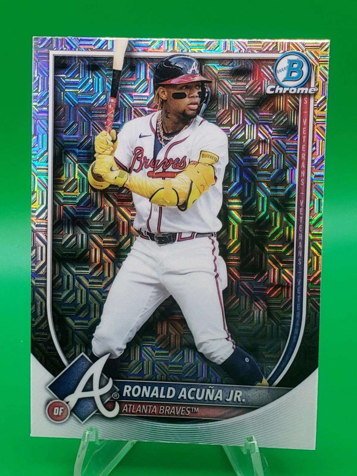 2025 Bowman Chrome Ronald Acuna Jr Mojo Refractor Mega Box #21 Atlanta Braves
