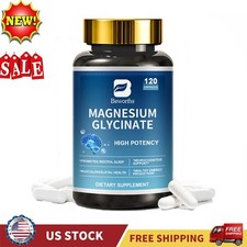 120pcs Triple Magnesium Complex 400mg Muscle Bone Health,Taurate Oxide Glycinate