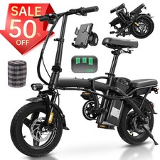 Foldable Electric Bike for Adults and Teens, Peak 560W 48V 24MPH Commuter Ebike