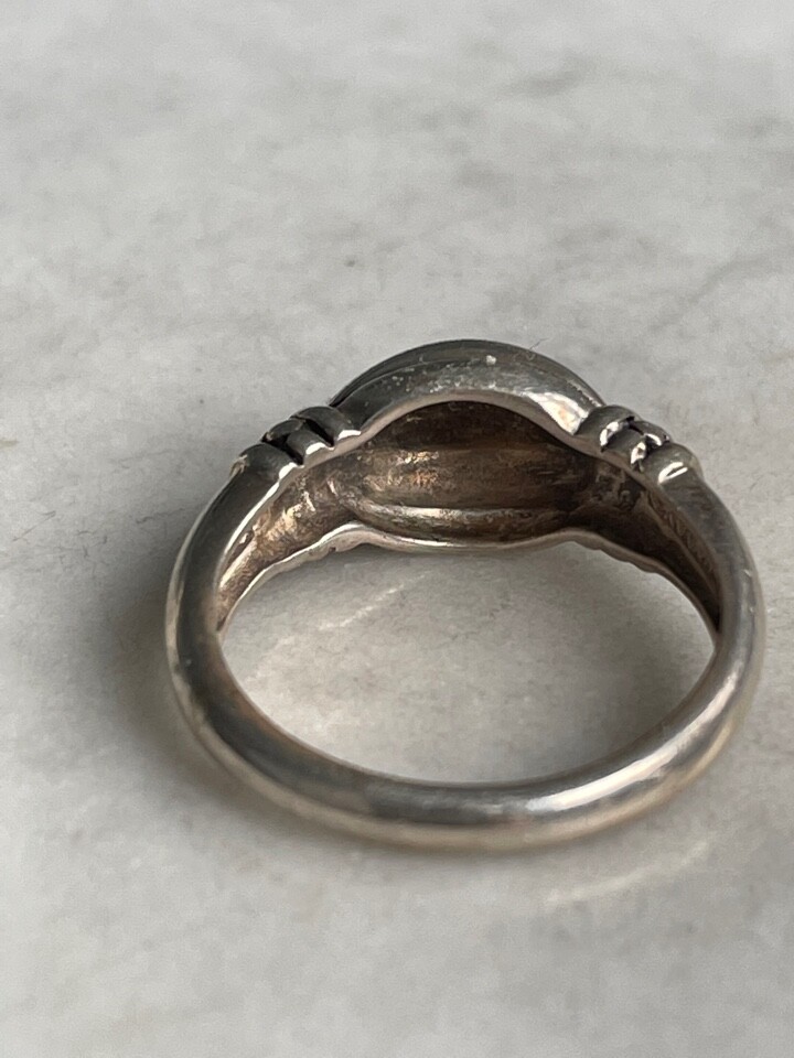 アクセサリー Vintage Silver Volume Line Ring 925 925 Sterling Silver Vintage Striped Ring Size 7.5 - Etsy