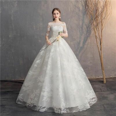 knee length dresses for ladies Beautiful Lace Mermaid V Neck Bohemian Wedding Dress, PW391 main image 1