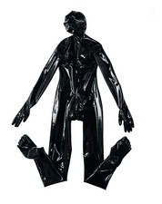 latex full cover catsuit toes red teeth nose tube codpiece hidden two sheath 0.4