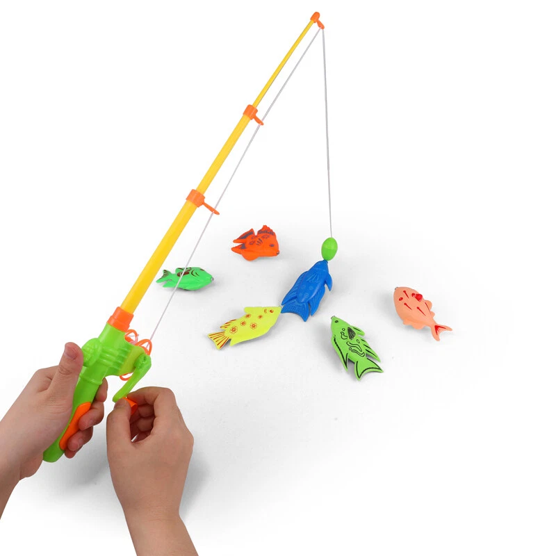 Toddler Toys Magnetic Fishing Rod & 6 Bath Toy Fishes For Kids Toddlers  Children