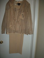 MOTHER OF BRIDE GROOM WOMENS 3pc LACE PANTSUIT SIZE 26 FORMAL WEDDING EVENING