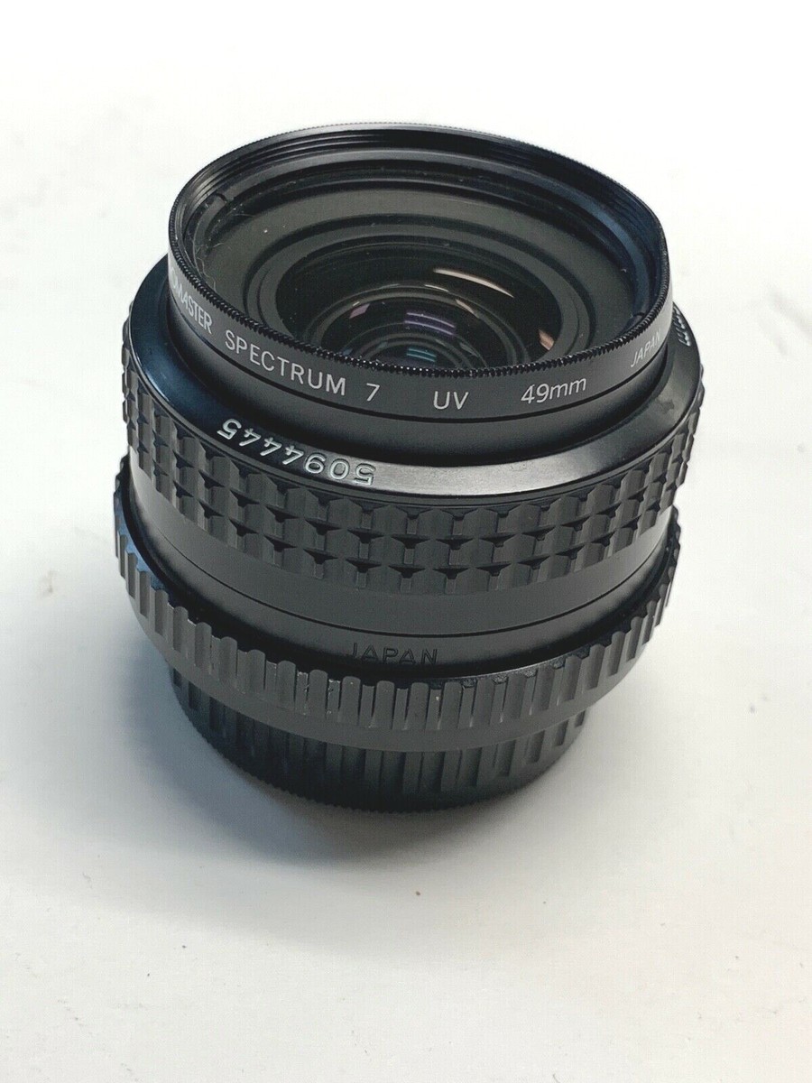 PENTAX-A SMC 28MM 1:2.8 MANUAL LENS WITH COVERS AND FILTER