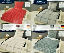 4tlg. kuschelige Flanell Bettwäsche Normalgrösse 135x200cm/80x80cm Baumwolle NEU