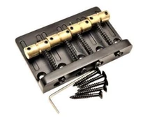Black High Mass Bass Bridge for Fender Bass with Brass Saddles