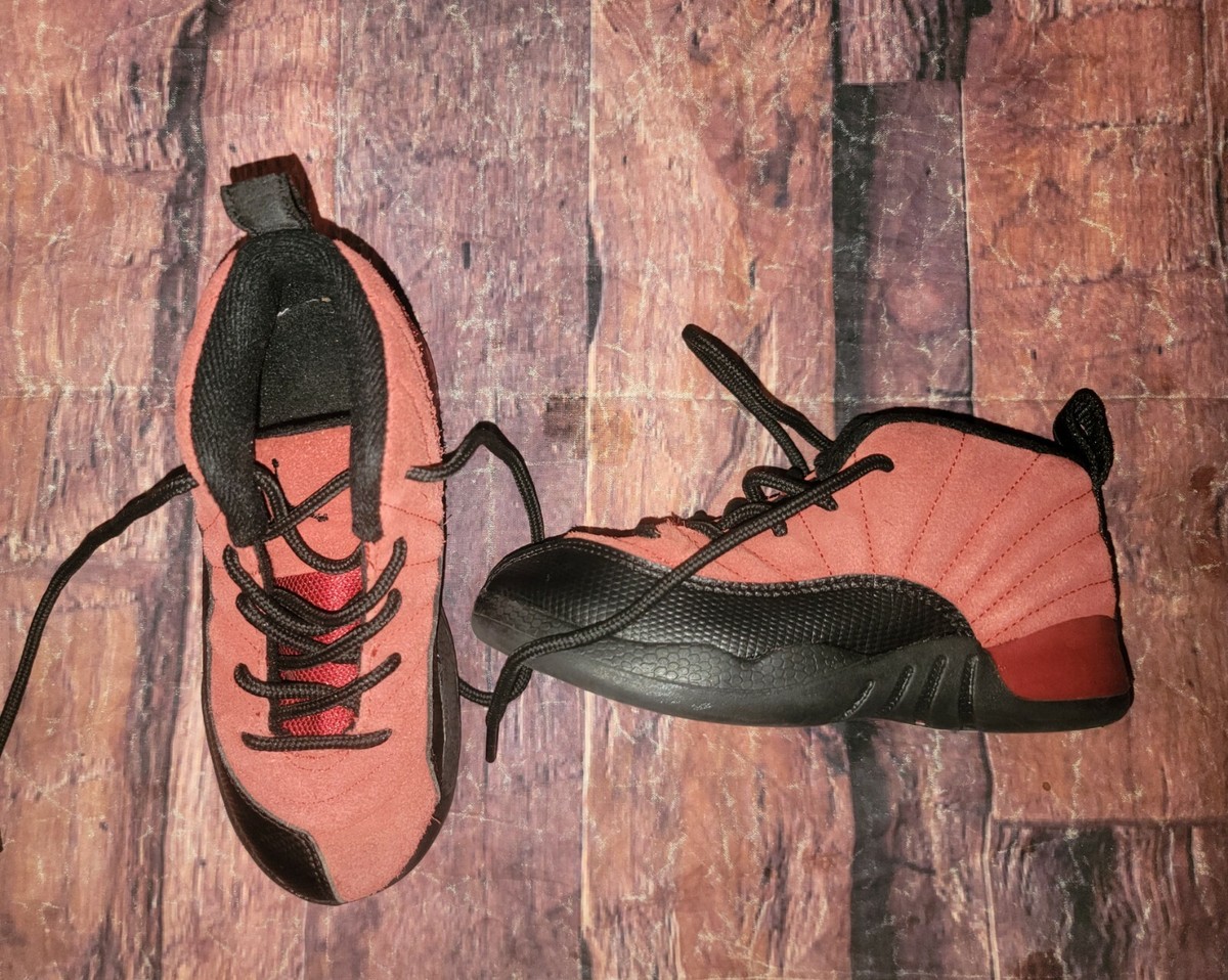 Toddler Jordan 12 Retro Reverse Flu Game Red 10 C