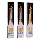Color Drip Candles 3-PCS 6 Total Unscented for Party Table Decor Dinner Setting
