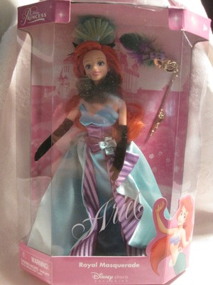 New Royal Masquerade Ariel Barbie doll Disney Store Exclusive Little Mermaid