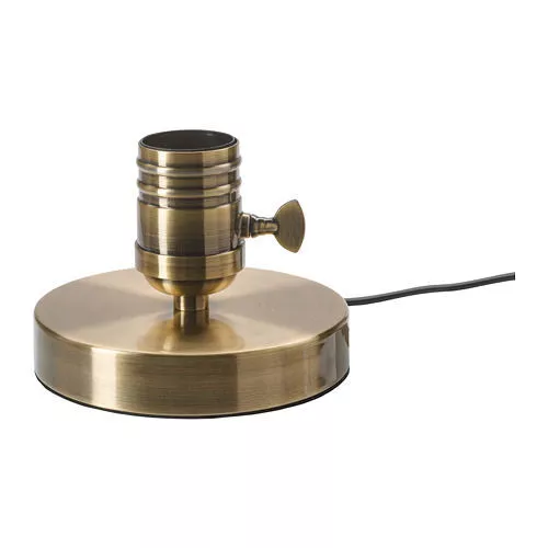 IKEA MEGAGRAM 10cm Brass Brushed Metal Table Lamp
