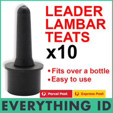 10 x LAMBAR TEETS LAMB / KID BOTTLE FEEDING BLACK RUBBER STARTING OFF TEAT TEATS