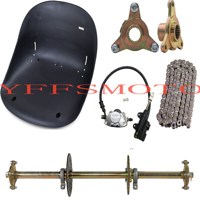 1''X 32'' Rear Live Axle Go Kart Racing Cart Drift Trike+Chain +Brake Caliper+Seat