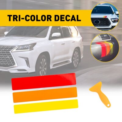 Calcomanía Toyota Tacoma 4runner Calcomanía Rayas Tricolor Retro Para Toyota /Lexus - Vinilo Decorativo Lateral Estilo Clásico Camiseta Kroos