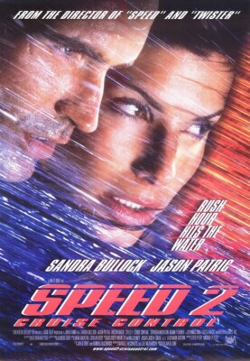SPEED 2 CRUISE CONTROL MOVIE POSTER 2 Sided ORIGINAL VF 27x40 SANDRA BULLOCK