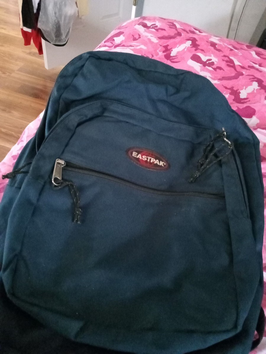 【USA製】Eastpak Backpack Navy Vintage 90s Eastpak USA Navy Leather Bottom Backpack | eBay