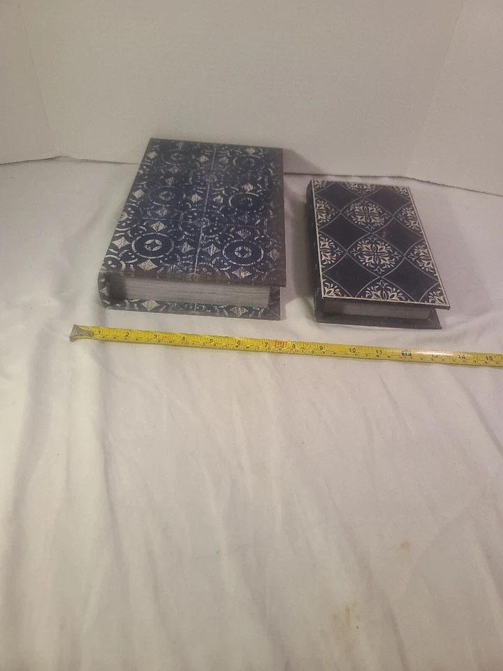 2 Decorative Book Boxes, with Magnetic cover Hidden Storage  - Image 4 of 4