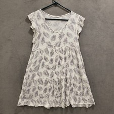 Veveret V Neck Layered Mini Dress Women's Size Small Earthy Boho Flowy Beach