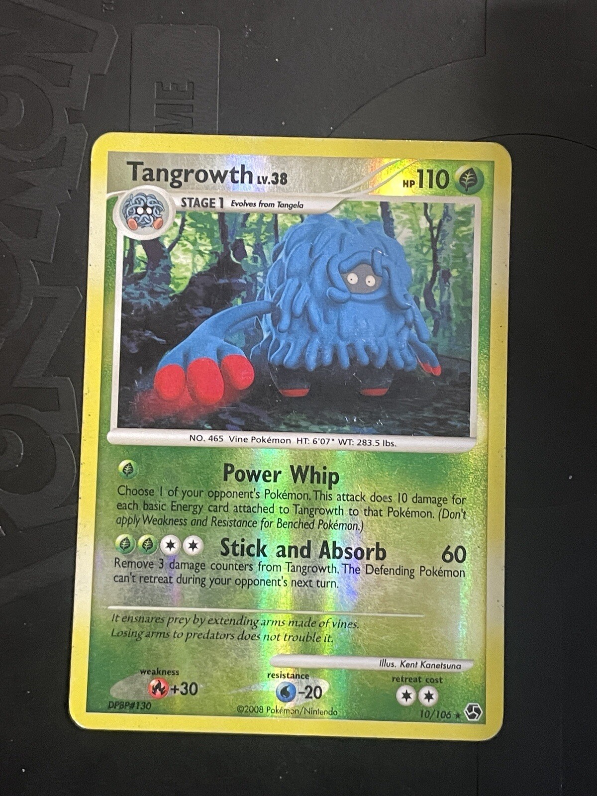 Tangrowth 10/106 Reverse Holo Rare - 2008 Pokemon TCG Great Encounters MP