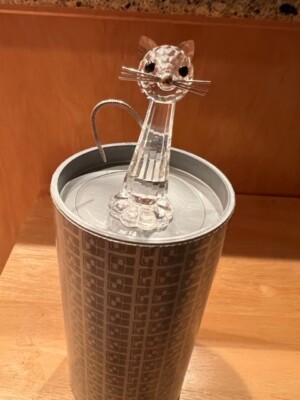 Vintage Swarovski Silver Crystal Cat (Art.7634NR070000) Figurine