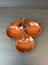 VINTAGE with Tags SyrocoWood Cherry Cherries Dish Plate Snack Tidbit Tray