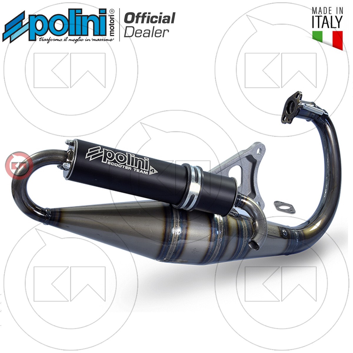 MARMITTA OMOLOGATA ESPANSIONE SCOOTER TEAM POLINI PER YAMAHA SPY